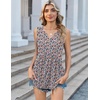 Zeagoo Womens Tank Tops Sleeveless Peplum V Neck Babydoll Casual Flowy Boho Beach Summer Shirts(Floral Xh498)