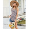 Zeagoo Womens Tank Tops Sleeveless Peplum V Neck Babydoll Casual Flowy Boho Beach Summer Shirts(Floral Xh498)