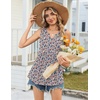 Zeagoo Womens Tank Tops Sleeveless Peplum V Neck Babydoll Casual Flowy Boho Beach Summer Shirts(Floral Xh498)