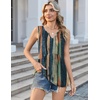 Zeagoo Womens Tank Tops Sleeveless Peplum V Neck Babydoll Casual Flowy Boho Beach Summer Shirts(Print Cx289)
