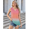 Zeagoo Womens Tank Tops Sleeveless Peplum V Neck Babydoll Casual Flowy Boho Beach Summer Shirts(Print Jb218)