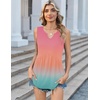 Zeagoo Womens Tank Tops Sleeveless Peplum V Neck Babydoll Casual Flowy Boho Beach Summer Shirts(Print Jb218)