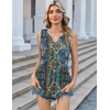 Zeagoo Womens Tank Tops Sleeveless Peplum V Neck Babydoll Casual Flowy Boho Beach Summer Shirts(Print Mz779)