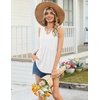 Zeagoo Womens Tank Tops Sleeveless Peplum V Neck Babydoll Casual Flowy Boho Beach Summer Shirts(White)