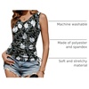 Zeagoo Womens Tank Tops Summer Ruched Top V Neck Sleeveless Drawstring Side Casual Trendy Shirts 2026(F-black Flower)