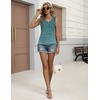 Zeagoo Womens Tank Tops Summer Ruched Top V Neck Sleeveless Drawstring Side Casual Trendy Shirts 2026(Floral Xh363)