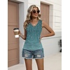 Zeagoo Womens Tank Tops Summer Ruched Top V Neck Sleeveless Drawstring Side Casual Trendy Shirts 2026(Floral Xh363)