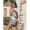 Zeagoo Womens Tank Tops Summer Ruched Top V Neck Sleeveless Drawstring Side Casual Trendy Shirts 2026(F-tie Dye Flower)
