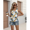 Zeagoo Womens Tank Tops Summer Ruched Top V Neck Sleeveless Drawstring Side Casual Trendy Shirts 2026(F-tie Dye Flower)