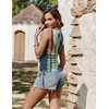 Zeagoo Womens Tank Tops Summer Ruched Top V Neck Sleeveless Drawstring Side Casual Trendy Shirts 2026(Pattern Cx289)