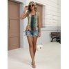 Zeagoo Womens Tank Tops Summer Ruched Top V Neck Sleeveless Drawstring Side Casual Trendy Shirts 2026(Pattern Cx289)