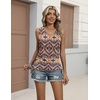 Zeagoo Womens Tank Tops Summer Ruched Top V Neck Sleeveless Drawstring Side Casual Trendy Shirts 2026(Pattern Mz379)