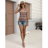 Zeagoo Womens Tank Tops Summer Ruched Top V Neck Sleeveless Drawstring Side Casual Trendy Shirts 2026(Pattern Mz379)