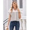 Zeagoo Womens Tops Short Sleeve Shirt Button Down V Neck Casual Blouse 2026(Multi)
