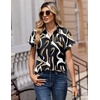 Zeagoo Womens Tops Short Sleeve Shirt Button Down V Neck Casual Blouse 2026(Multicolor312)