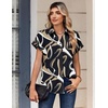 Zeagoo Womens Tops Short Sleeve Shirt Button Down V Neck Casual Blouse 2026(Multicolor312)