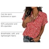 Zeagoo Womens Tops Short Sleeve Shirt Button Down V Neck Casual Blouse 2026(Polka Dot White)
