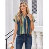 Zeagoo Womens Tops Short Sleeve Shirt Button Down V Neck Casual Blouse 2026(Stripe1)