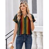 Zeagoo Womens Tops Short Sleeve Shirt Button Down V Neck Casual Blouse 2026(Stripe2)