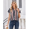 Zeagoo Womens Tops Short Sleeve Shirt Button Down V Neck Casual Blouse 2026(Stripe3)