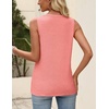 Zeagoo Womens Tops Summer Pleated Sleeveless Tank Top(Coral)
