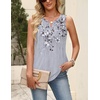 Zeagoo Womens Tops Summer Pleated Sleeveless Tank Top(Dh62)