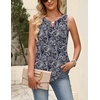 Zeagoo Womens Tops Summer Pleated Sleeveless Tank Top(Mz473)