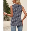 Zeagoo Womens Tops Summer Pleated Sleeveless Tank Top(Mz473)