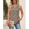 Zeagoo Womens Tops Summer Pleated Sleeveless Tank Top(Sf154)