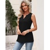 Zeagoo Womens V Neck Tank Tops Summer Tops Sleeveless Shirts Dressy Clothes(Black)