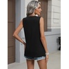 Zeagoo Womens V Neck Tank Tops Summer Tops Sleeveless Shirts Dressy Clothes(Black)