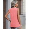 Zeagoo Womens V Neck Tank Tops Summer Tops Sleeveless Shirts Dressy Clothes(Coral)