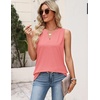 Zeagoo Womens V Neck Tank Tops Summer Tops Sleeveless Shirts Dressy Clothes(Coral)