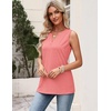 Zeagoo Womens V Neck Tank Tops Summer Tops Sleeveless Shirts Dressy Clothes(Coral)