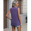 Zeagoo Womens V Neck Tank Tops Summer Tops Sleeveless Shirts Dressy Clothes(Purple)