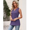 Zeagoo Womens V Neck Tank Tops Summer Tops Sleeveless Shirts Dressy Clothes(Purple)