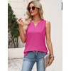 Zeagoo Womens V Neck Tank Tops Summer Tops Sleeveless Shirts Dressy Clothes(Rose Red)