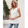 Zeagoo Womens V Neck Tank Tops Summer Tops Sleeveless Shirts Dressy Clothes(White)
