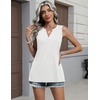 Zeagoo Womens V Neck Tank Tops Summer Tops Sleeveless Shirts Dressy Clothes(White)