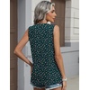 Zeagoo Womens V Neck Tank Tops Summer Tops Sleeveless Shirts Dressy Clothes(Xh522-dark Green Floral)