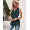 Zeagoo Womens V Neck Tank Tops Summer Tops Sleeveless Shirts Dressy Clothes(Xh522-dark Green Floral)