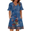 Blue Floral-printed