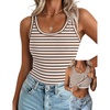 Stripe Brown White