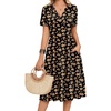 Black Orange Floral