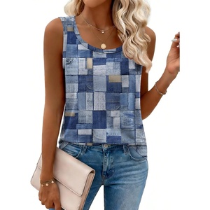 Zeagoo Tank Top for Women Summer Loose Fit Casual Flowy Sleeveless Tops Trendy Scoop Neck Basic Shirts Tee 2026(Jh510-multicolor)
