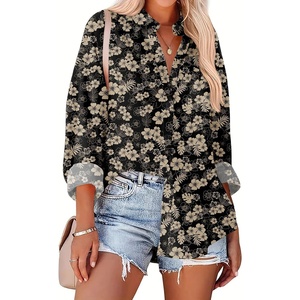 Zeagoo Women Button Down Shirts Oversized Long Sleeve Blouses with Pocket(Sf209)