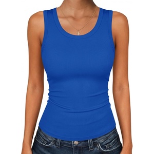 Zeagoo Womens Sleeveless Scoop Neck Tank Tops Ribbed Fitted Basic Tops 2026(Royal Blue)