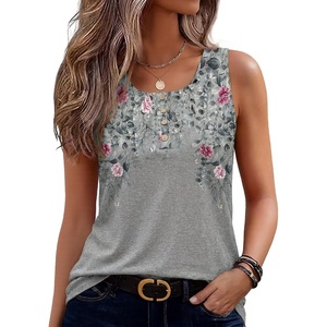 Zeagoo Womens Sleeveless Tank Tops Crew Neck Loose Fit Button Summer Tops(Hf36)
