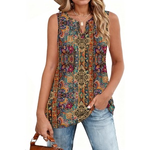 Zeagoo Womens Tops Summer Pleated Sleeveless Tank Top(Mz721)