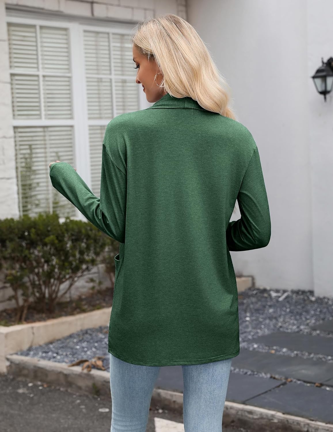 image:imageZeagoo Womens Lightweight Cardigan Open Front Long Sleeve Casual CardigansGreen